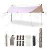 XIANGBINXUAN Tent Tarp Waterproof Hammock Tent, Premium UV Protection Ripstop Oxford Waterproof Lightweight Compact with Complete Accessories for Outdoor Travel (4.4x3m Hex) view 1