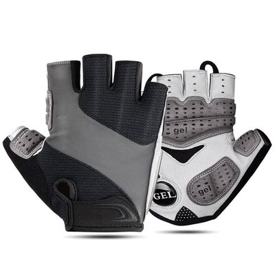 XIXIDIAN Fingerless Gloves Half Finger Gloves Weightlifting Sport Cycling Bike Biking for Men Women with Shock-Absorbing Pad (Color : Black, Size : X-Large)