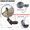 RYANGO Bike Mirror, Bar End Bicycle Mirror 2 Pack, Adjustable Bike Rear View Mirrors for Handlebar End, Acrylic Convex Round HD Bicycle Rearview Mirrors for Road Bike Mountain Bike view 4