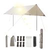 XIANGBINXUAN Multi-Function Tent Tarp Waterproof Tarp Cover Tent Shelter, Easy to Setup with Complete Accessories UV Protection 210D Oxford Ripstop Fabric for Hiking and Travel (4.4x3m Hex) view 1