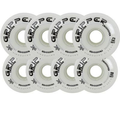 Labeda Roller Hockey Wheels Gripper Crossover Soft 76A White 68/72 Youth Hilo