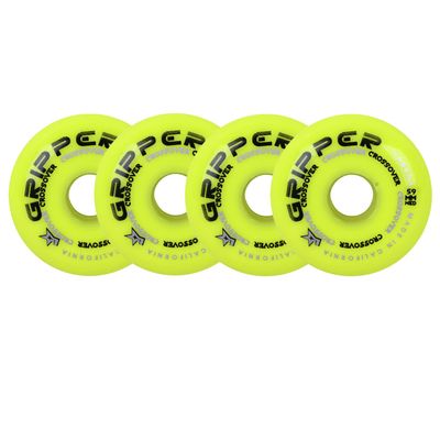 Labeda Roller Hockey Wheels Gripper Crossover Medium 80A Yellow 59mm - Set of 4