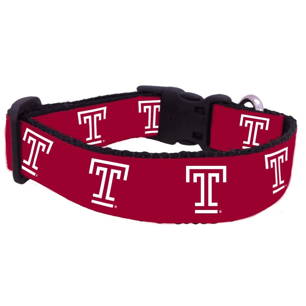 College Dog Collar (Medium, Temple)