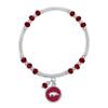 From the Heart Arkansas Razorbacks Ivy Stretch Bracelet Silver Chain Jewelry Gift UA view 1