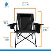 Kijaro Dual Lock Portable Chair with Cooler - Vik Black, Folding, Camping, 300 lb Capacity, 2 Cup Holders view 3