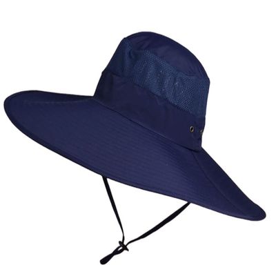 MINAKOLIFE Super Wide Brim Bucket Hat UPF50+ Waterproof Sun Hat for Fishing Hiking Camping (Navy)