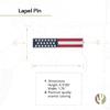 Desert Cactus United States of America Lapel Pins USA Country Flag Enamel Made of Metal Souvenir Hat Men Women Patriotic American (Bar Flag Pin) view 2