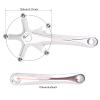 Estink Crankset, 170MM Aluminum Alloy Mountain Road Bike Crank Arms, Left and Right Repair Parts Set for Single and Two Piece Chainring, Silver view 3