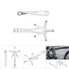 Estink Crankset, 170MM Aluminum Alloy Mountain Road Bike Crank Arms, Left and Right Repair Parts Set for Single and Two Piece Chainring, Silver view 4