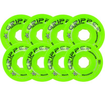 Labeda Roller Hockey Wheels Gripper Crossover X-Soft 76A Green 68/72 Youth Hilo