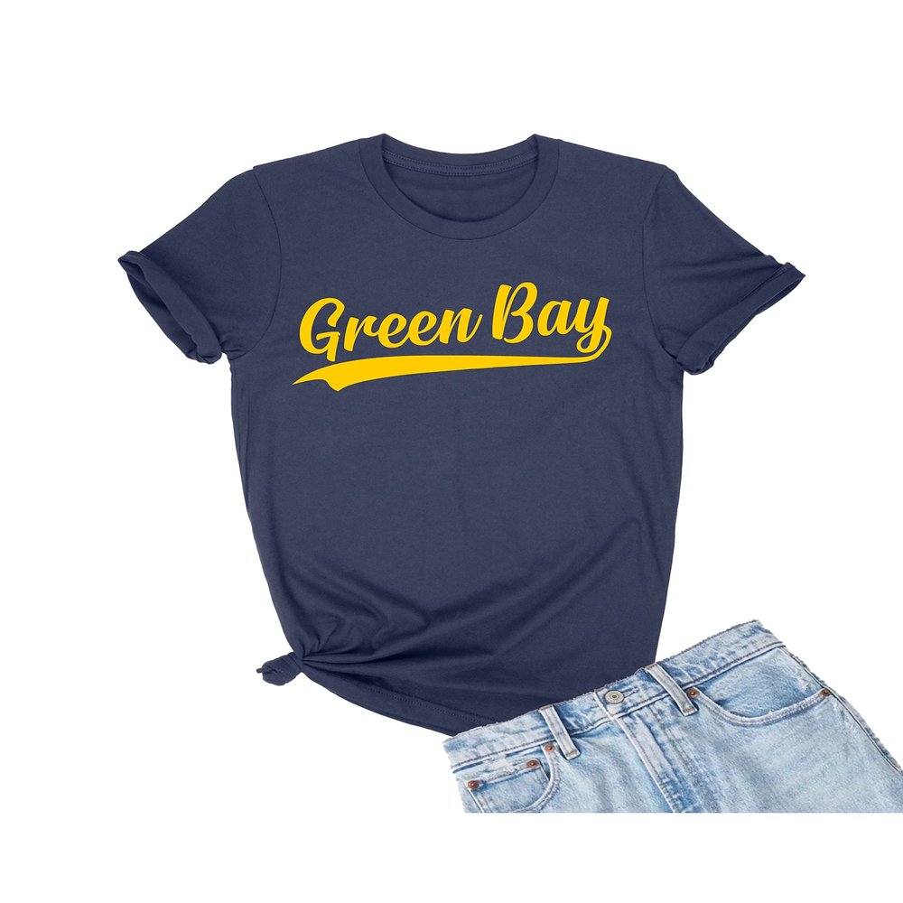 5X-Large Navy Blue Mens City of Green Bay Wisconsin Pride Fashion Script T-Shirt