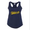 Go All Out Large Navy Blue Women Fitted City of Pittsburgh Pennsylvania Pride Fashion Script Sleeveless Tank Top T-Shirt view 2