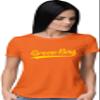 XX-Large Orange Women City of Green Bay Wisconsin Pride Fashion Script T-Shirt view 2