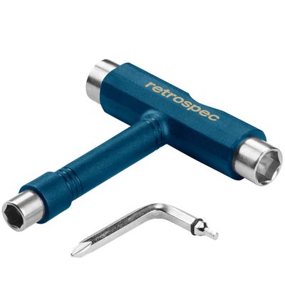 Retrospec Upkeep Skateboard Multi-Tool with Allen Wrench & Phillips Head Screwdriver - Compact Maintenance Kit for Skateboards & Roller Skates - Adjusts Wheels & Trucks