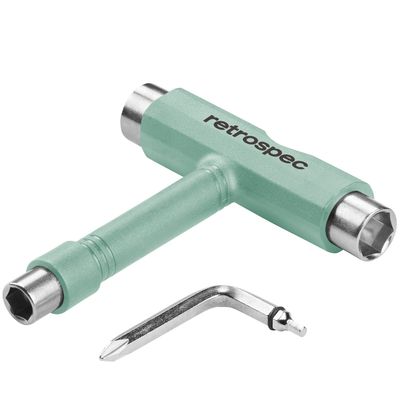 Retrospec Upkeep Skateboard Multi-Tool with Allen Wrench & Phillips Head Screwdriver - Compact Maintenance Kit for Skateboards & Roller Skates - Adjusts Wheels & Trucks