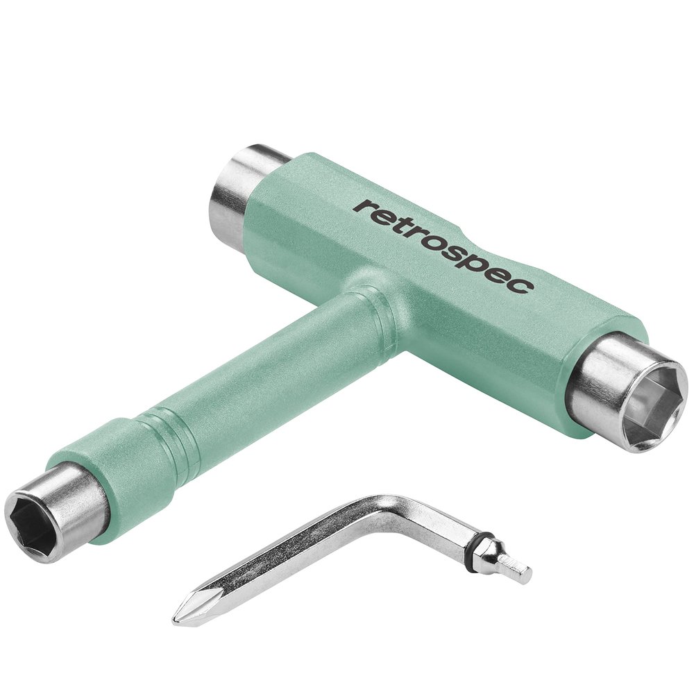 Retrospec Upkeep Skateboard Multi-Tool with Allen Wrench & Phillips Head Screwdriver - Compact Maintenance Kit for Skateboards & Roller Skates - Adjusts Wheels & Trucks