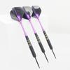 ROOBEEO Steel Tip Darts 3 Pack 23 Grams Professional Darts Metal Tip Set with Brass Barrel Aluminum Shafts Extra 3 PVC Dart Shafts 8 Flight Protectors 12 Rubber O-Rings Dart Storage Case (Purple) view 3