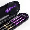 ROOBEEO Steel Tip Darts 3 Pack 23 Grams Professional Darts Metal Tip Set with Brass Barrel Aluminum Shafts Extra 3 PVC Dart Shafts 8 Flight Protectors 12 Rubber O-Rings Dart Storage Case (Purple) view 4