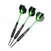 ROOBEEO Steel Tip Darts 3 Pack 23 Grams Professional Darts Metal Tip Set with Brass Barrel Aluminum Shafts Extra 3 PVC Dart Shafts 8 Flight Protectors 12 Rubber O-Rings Dart Storage Case (Green) view 4