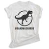 EVERTREE CLOTHING Grandmasaurus T-Shirt, Unisex Women's Shirt, Grandma Shirt, Grandmother Shirt, Dinosaur Shirt, Heather Ash, Large view 1