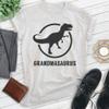 EVERTREE CLOTHING Grandmasaurus T-Shirt, Unisex Women's Shirt, Grandma Shirt, Grandmother Shirt, Dinosaur Shirt, Heather Ash, Large view 3