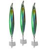 3pcs Green 150g Colt Sniper jig 5.25oz coltsniper Knife jig Quality Holographic Finish Butterfly with a 3561D-DT MUSTAD Hook 3X Strong Forge High Carbon Steel Treble Hook view 1