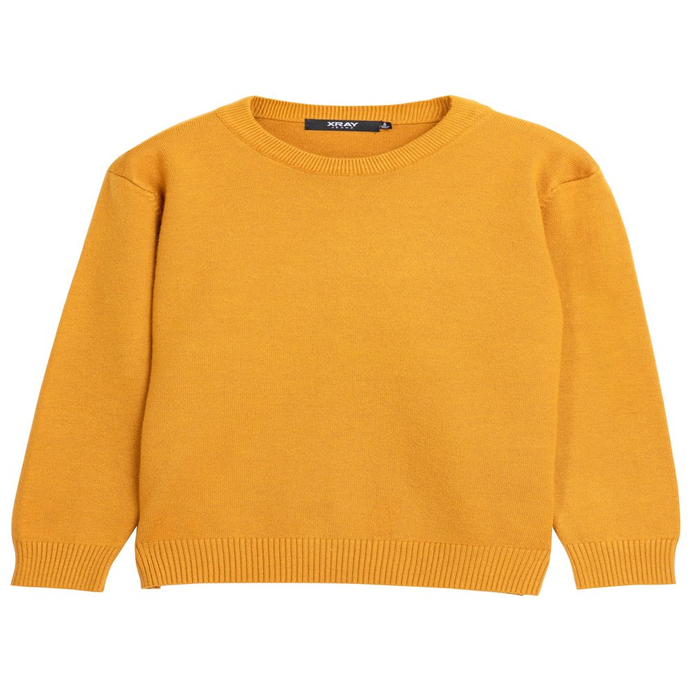 X RAY Boys Crewneck Sweater (XS - XXL), School Uniform Big Boys' & Little Kids Youth Crew Neck Long Sleeve Pullover, Mustard, X-Small (5)