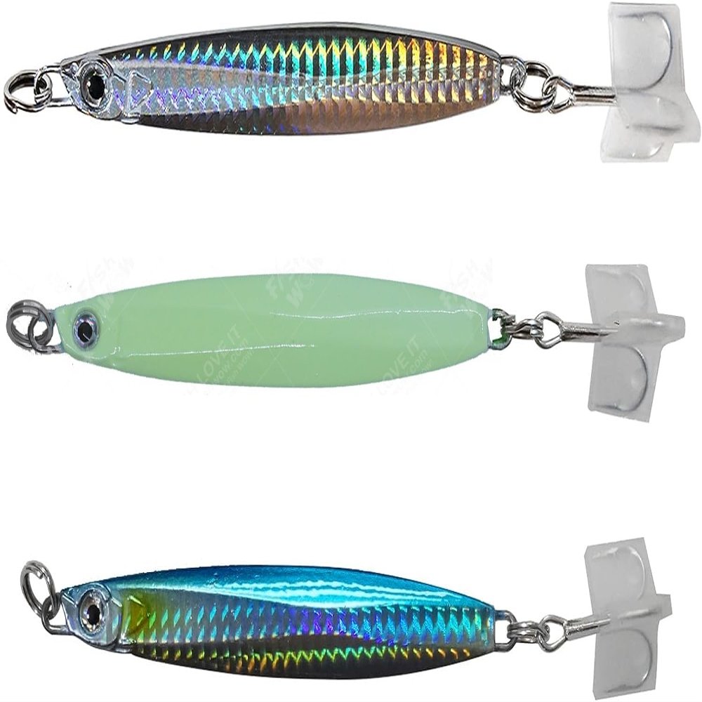 3pcs 3-Color 5.25oz Colt Sniper jigs 150g coltsniper Knife jig with a 3561D-DT MUSTAD Hook 3X Strong Forge High Carbon Steel Treble Hook