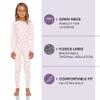 Rocky Thermal Underwear Kids Girls Thermal Underwear Set Long Johns kid Thermals Kid Base Layer kids thermals top bottom set, Thermal Set inner fleece, X-Small, Cherry Design view 2