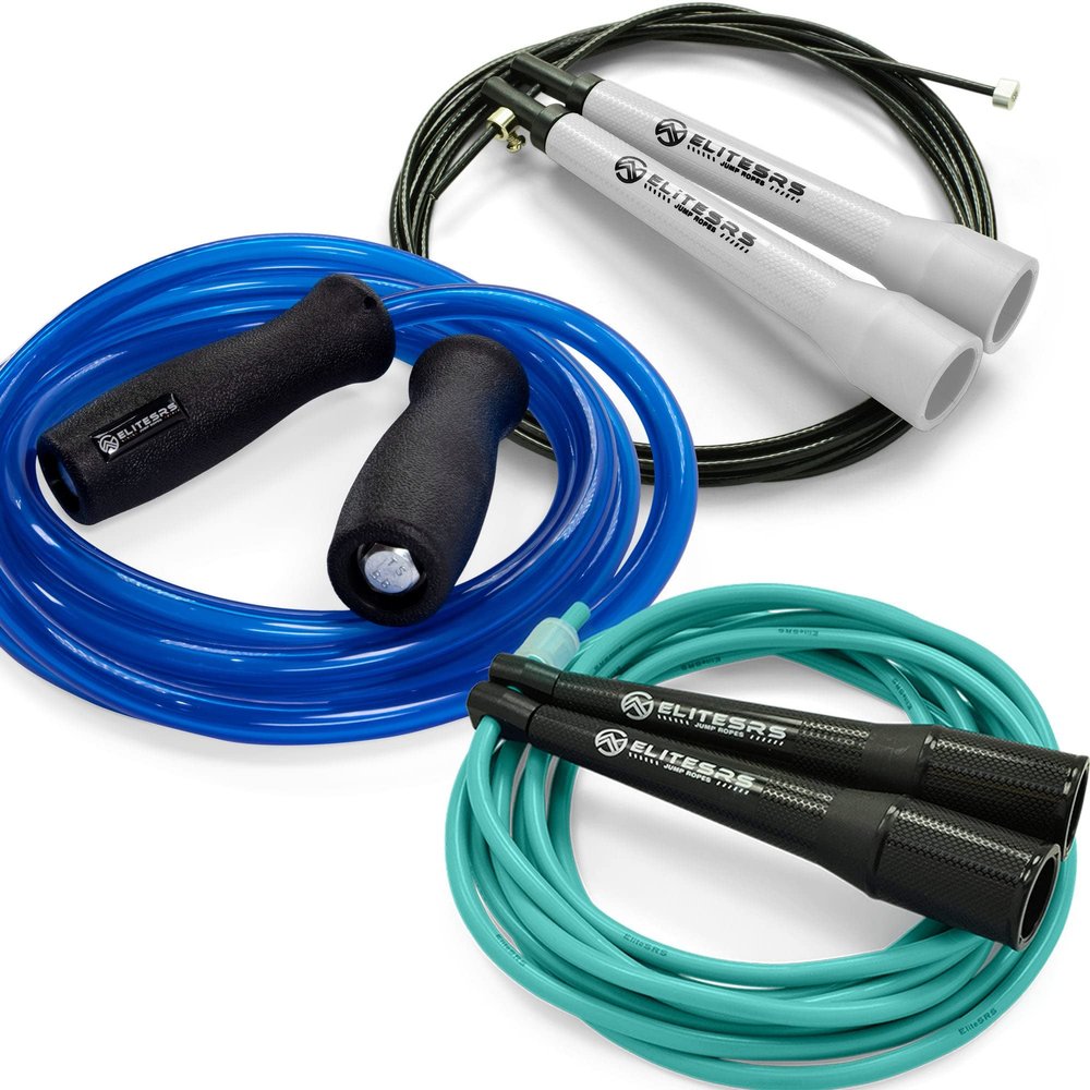 Elite Jumps, Adult Jump Ropes for Fitness, Cardio Training Bundle - 3 Jump Ropes, Professionally Curated for Developing a Robust Cardio Workout Routine