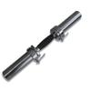 CAP Barbell Olympic Solid 20" Dumbbell Handle with rubber grips, Chrome (OBIS-20MBR) view 1