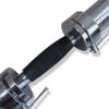 CAP Barbell Olympic Solid 20" Dumbbell Handle with rubber grips, Chrome (OBIS-20MBR) view 2