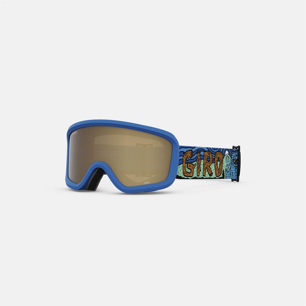 Giro Chico 2.0 Ski and Snowboard Goggles - Toddler - Blue Shreddy Yeti Strap with Amber Rose Lens
