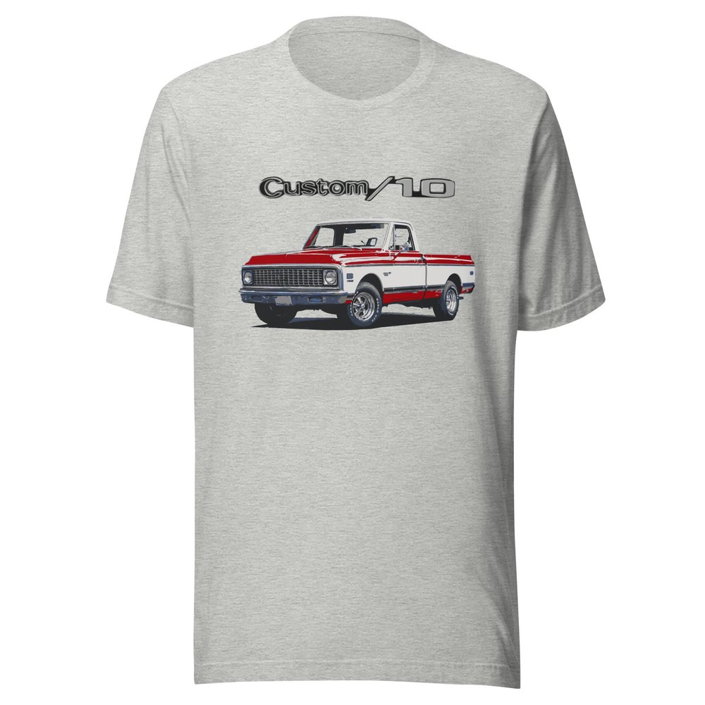 1972 Chevy C10 Pickup Truck Club Show Custom 10 Vintage Short-Sleeve Unisex T-Shirt Sport Grey