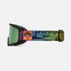 Giro Blok Ski Goggles - Snowboard Goggles for Men & Youth - Black Split Fountain Mountain Strap with Vivid Emerald Lens view 2