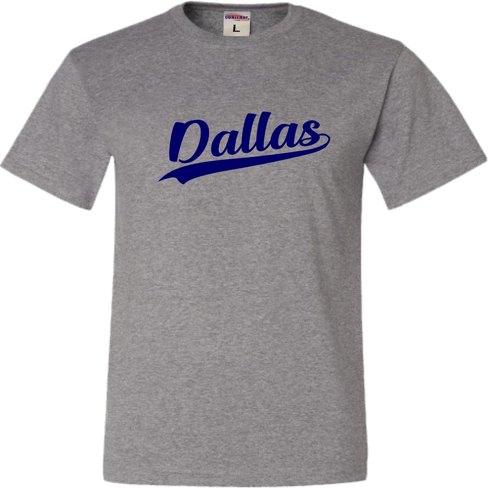 5X-Large Oxford Mens City of Dallas Texas Pride Fashion Script T-Shirt