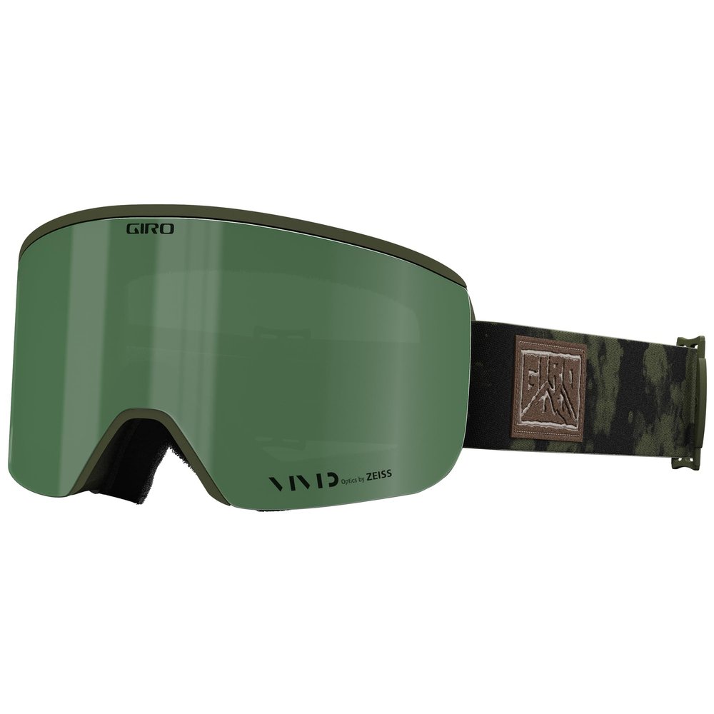 Giro Axis Ski Goggles - Snowboard Goggles for Men - Trail Green Cloud Dust Strap with Vivid Envy/Vivid Infrared Lenses