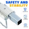 Kojem 60" Boat Trailer Guide Poles for Ski Boat, Fishing Boat, Sailboat, Kayak, Canoe 2Pcs Steel Trailer Post Guide-On White & Silvery view 2