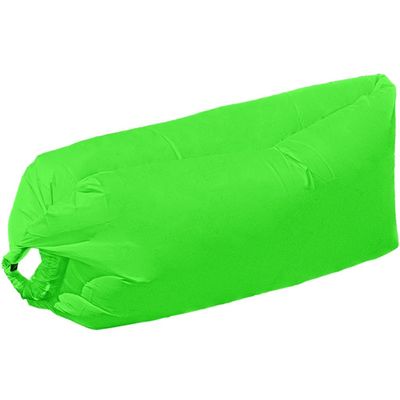 Inflatable Lounger Couch Outdoor Solid Color Single Use Air Sofa, Comfortable Beach Vacation Inflatable Couch, Portable Storage Bag, Bearing 200kg/440.9lb (Color : Green, Size : 180 * 70 * 60cm)