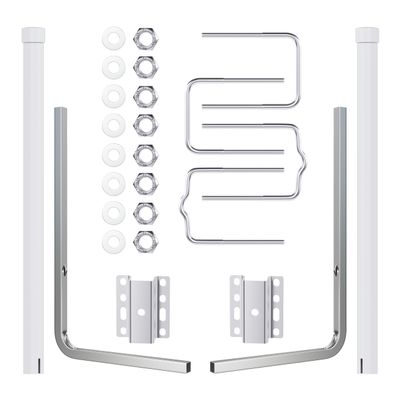 KUAFU 60" Boat Trailer Post Guides Compatible with Ski Boat Fishing Boat Sailboat Trailer Frames up to 3" W x 4-1/4" H with White PVC Pipes (White+Silvery)
