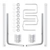 KUAFU 60" Boat Trailer Post Guides Compatible with Ski Boat Fishing Boat Sailboat Trailer Frames up to 3" W x 4-1/4" H with White PVC Pipes (White+Silvery) view 1