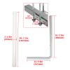 KUAFU 60" Boat Trailer Post Guides Compatible with Ski Boat Fishing Boat Sailboat Trailer Frames up to 3" W x 4-1/4" H with White PVC Pipes (White+Silvery) view 2