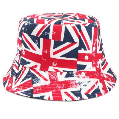 British Flag Bucket Hat, Women Girls Reversible Union Jack Patriotic Summer Travel Beach Sun Hat Foldable Wide Brim Anti-UV Fisherman Cap Bucket Hats