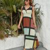 BAIKUTOUAN Mondrian Geometric Shapes Women's Swing Dress Sleeveless Long Maxi Dress Tank Dresses XL view 2