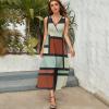 BAIKUTOUAN Mondrian Geometric Shapes Women's Swing Dress Sleeveless Long Maxi Dress Tank Dresses XL view 4