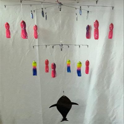 Double Tier Squid Dredge 24" + 12" with Tuna Flap | No Tangle | Fishing Dredge | Trolling Attractant | Fish Raiser | Marlin | Billfish