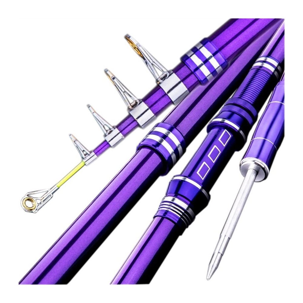 Fishing Poles Fishing Rod 2.1m ~ 3.6m Carp Rod Telescopic Sea Fishing Rod Telescopic Spinning Rod Ultralight Hard Fishing Rod Tackle Tool Pen Fishing Rod (Color : Purple, Length : 3.0 m)