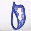 Fldy Mens C-String Bulge Pouch Underwear Underpants Invisible Bikini Briefs Open Hole Sissy Panties Thongs Type A Blue One Size view 2