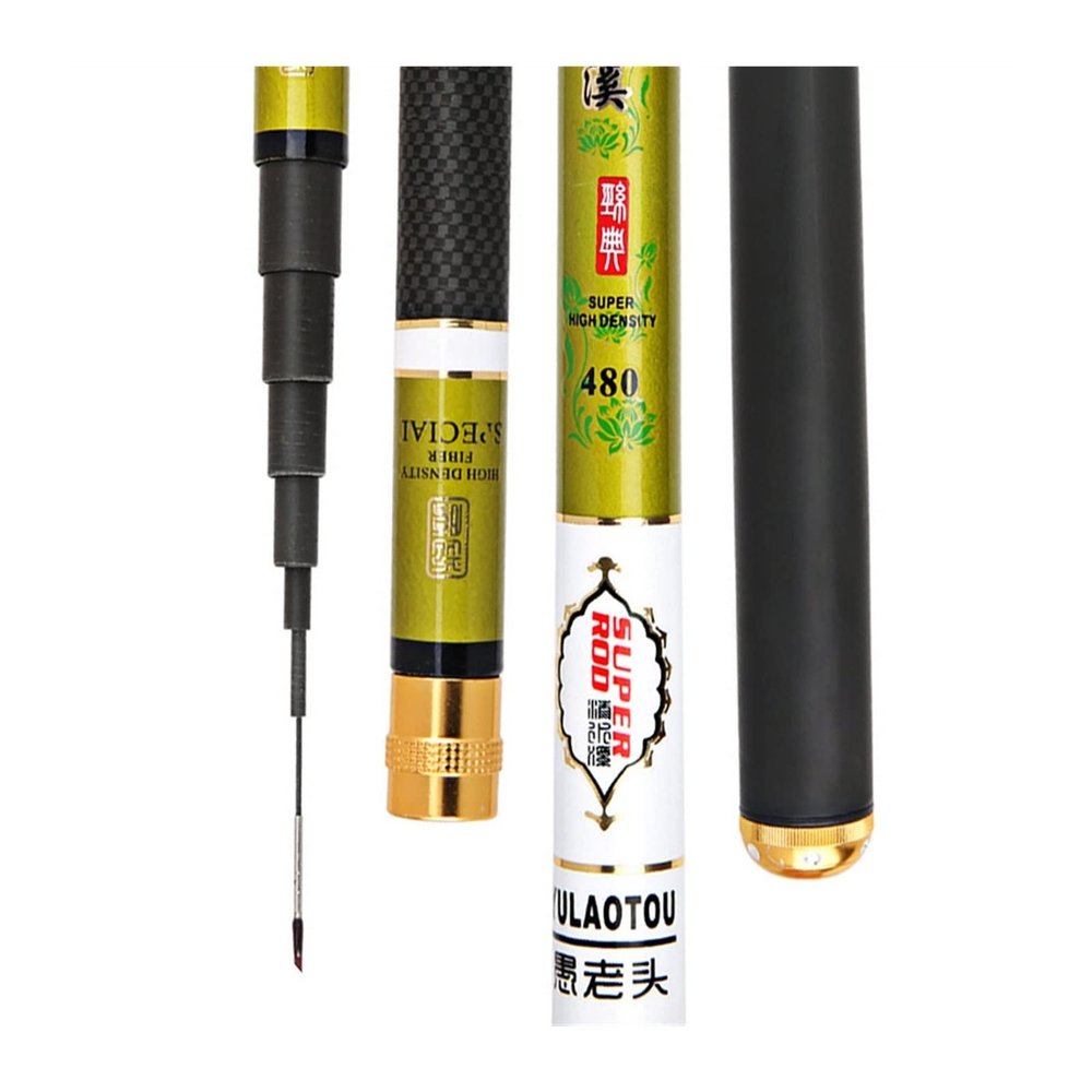 Fishing Poles Fishing Rod Super Light Hard Carbon Fiber 3.6-7.2M Hand Fishing Rod Telescopic Fishing Rod Stream freshwate Carp Feeder Pole Pen Fishing Rod (Color : White, Length : 4.5 m)