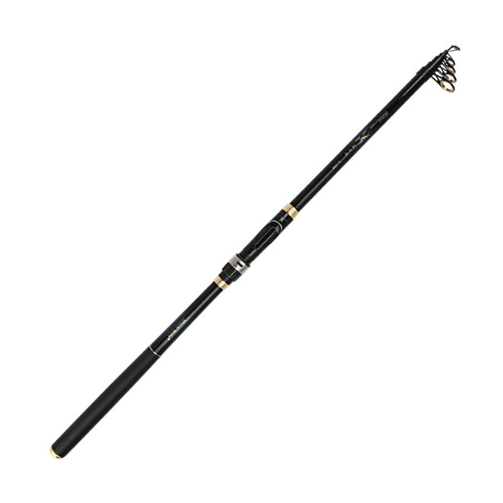 Fishing Poles Fishing Poles Telescopic Fishing Rod 2.1M -3.6M Spinning Carp Fishing Rod Feeder Hard Carbon Carbon Fiber Telescopic Fishing Rod Pen Fishing Rod (Color : Black, Length : 3.6 m)